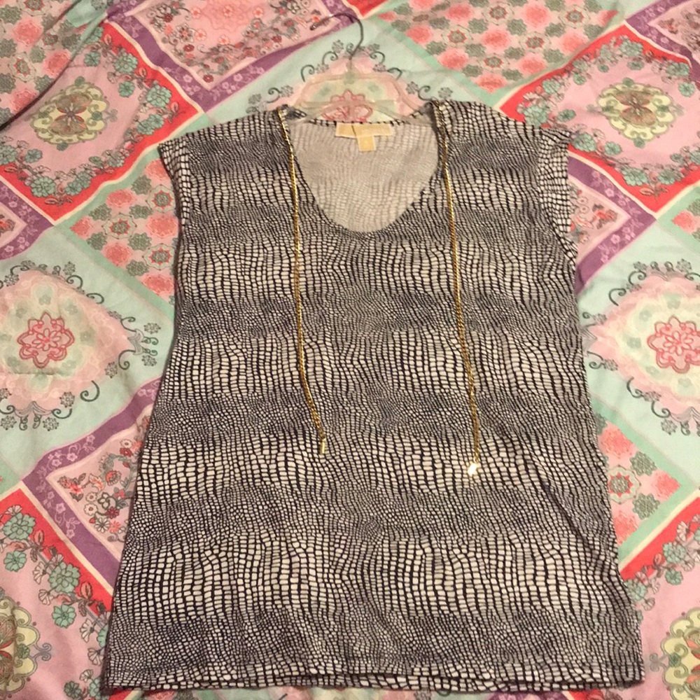 Michael Kors black and white top